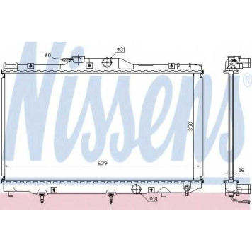 Радиатор охлаждения двигателя NISSENS 646281