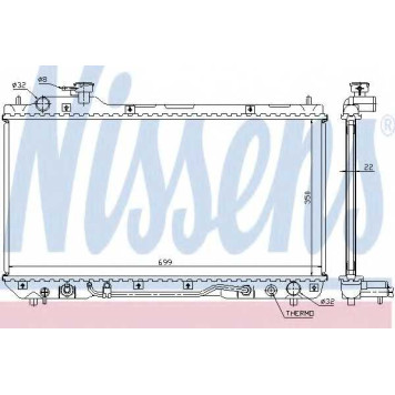 Радиатор охлаждения двигателя NISSENS 64630A