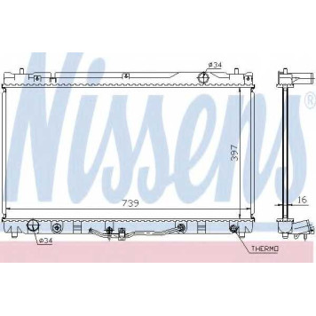 Радиатор охлаждения двигателя NISSENS 64633
