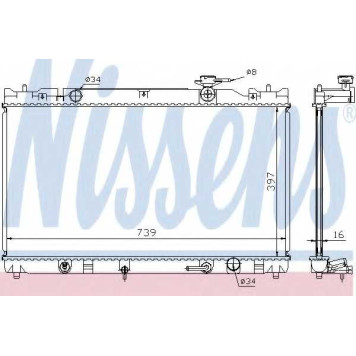 Радиатор охлаждения двигателя NISSENS 646351
