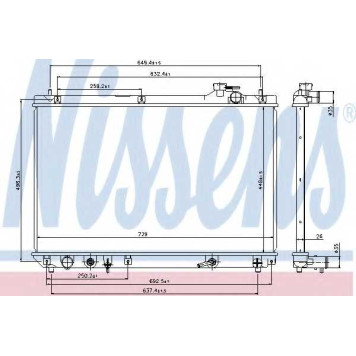 Радиатор охлаждения двигателя NISSENS 64659