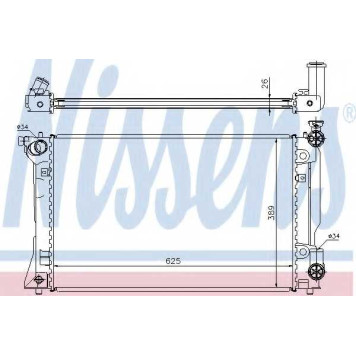 Радиатор охлаждения двигателя NISSENS 64667A