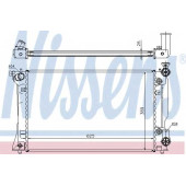 Радиатор охлаждения двигателя NISSENS 64668A