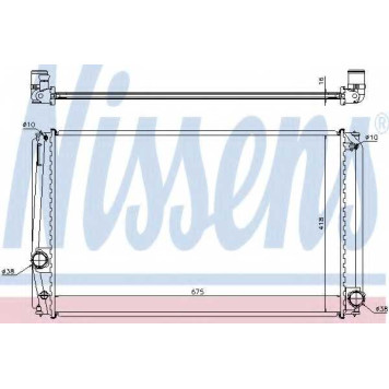 Радиатор охлаждения двигателя NISSENS 64678A