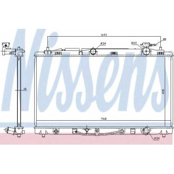 Радиатор охлаждения двигателя NISSENS 646812