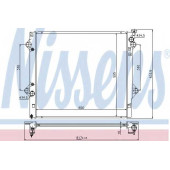Радиатор охлаждения двигателя NISSENS 646822