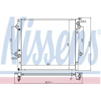 Радиатор охлаждения двигателя NISSENS 646822