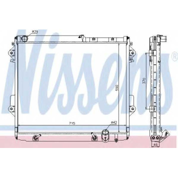 Радиатор охлаждения двигателя NISSENS 646826