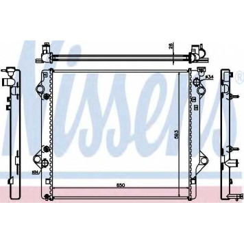 Радиатор охлаждения двигателя NISSENS 64684