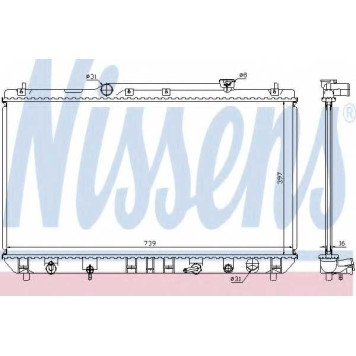 Радиатор охлаждения двигателя NISSENS 646991