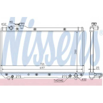 Радиатор охлаждения двигателя NISSENS 64706