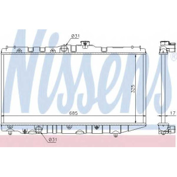 Радиатор охлаждения двигателя NISSENS 64718