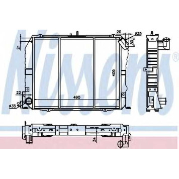 Радиатор охлаждения двигателя NISSENS 64737