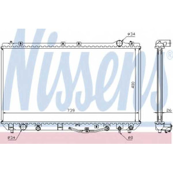 Радиатор охлаждения двигателя NISSENS 647541