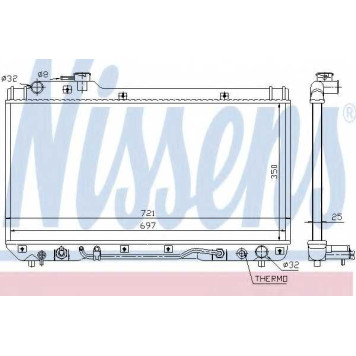 Радиатор охлаждения двигателя NISSENS 64761