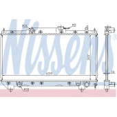 Радиатор охлаждения двигателя NISSENS 64781A