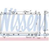 Радиатор охлаждения двигателя NISSENS 64783A