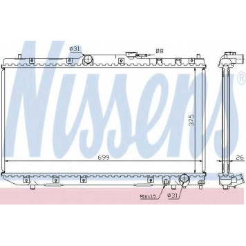 Радиатор охлаждения двигателя NISSENS 64785A