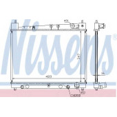 Радиатор охлаждения двигателя NISSENS 64798
