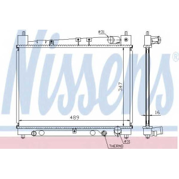 Радиатор охлаждения двигателя NISSENS 64798