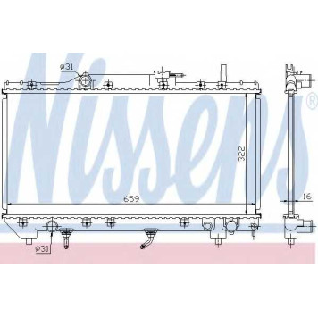 Радиатор охлаждения двигателя NISSENS 64806