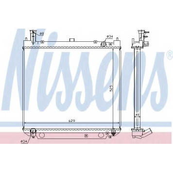 Радиатор охлаждения двигателя NISSENS 64857A