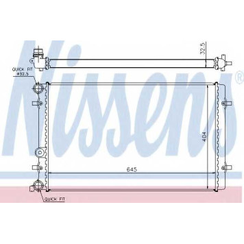 Радиатор охлаждения двигателя NISSENS 65011