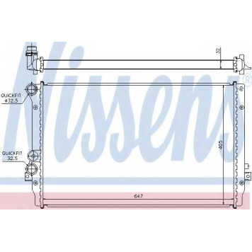 Радиатор охлаждения двигателя NISSENS 65012