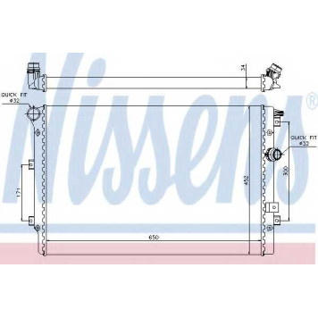 Радиатор охлаждения двигателя NISSENS 65015