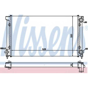 Радиатор охлаждения двигателя NISSENS 651741