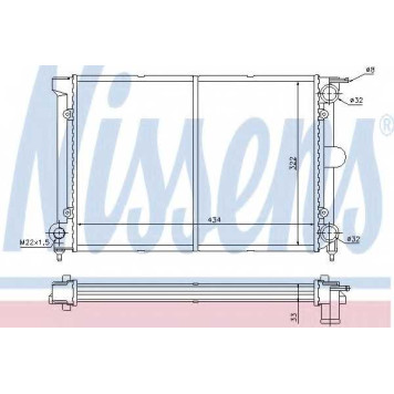 Радиатор охлаждения двигателя NISSENS 65195
