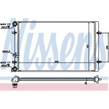 Радиатор охлаждения двигателя NISSENS 652011