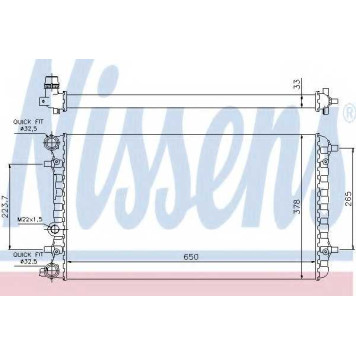 Радиатор охлаждения двигателя NISSENS 65228