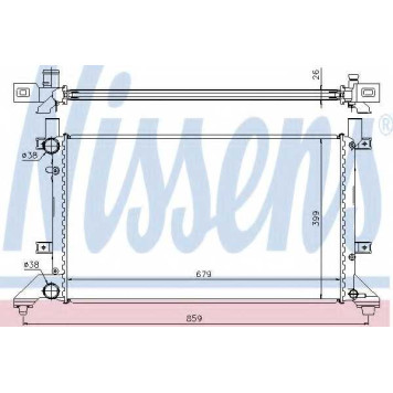Радиатор охлаждения двигателя NISSENS 65231A