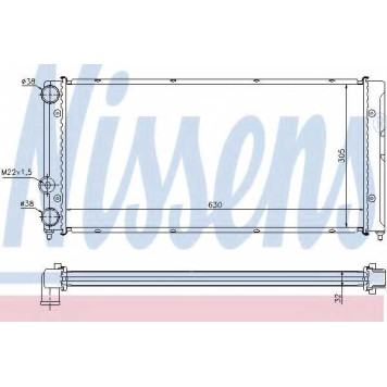 Радиатор охлаждения двигателя NISSENS 65236