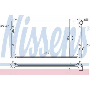 Радиатор охлаждения двигателя NISSENS 65243