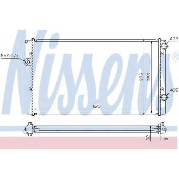 Радиатор охлаждения двигателя NISSENS 652461