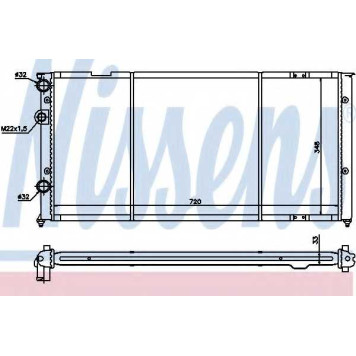 Радиатор охлаждения двигателя NISSENS 652491