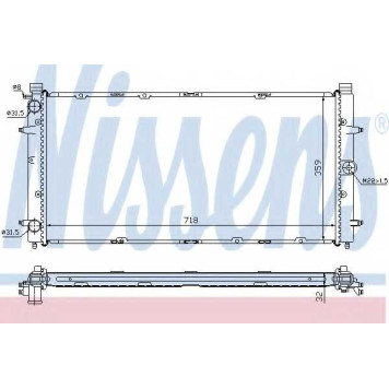 Радиатор охлаждения двигателя NISSENS 65273A