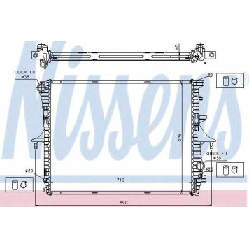 Радиатор охлаждения двигателя NISSENS 65276A