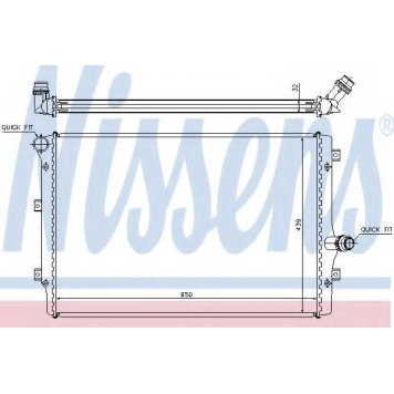 Радиатор охлаждения двигателя NISSENS 65281A
