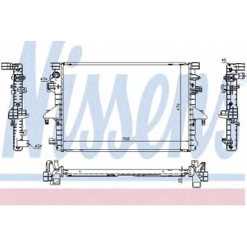 Радиатор охлаждения двигателя NISSENS 65285
