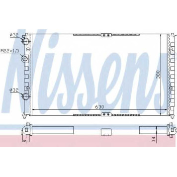 Радиатор охлаждения двигателя NISSENS 65290