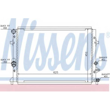 Радиатор охлаждения двигателя NISSENS 65295