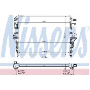 Радиатор охлаждения двигателя NISSENS 65297