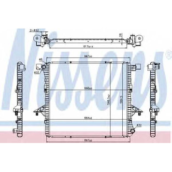 Радиатор охлаждения двигателя NISSENS 65298
