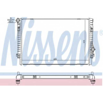 Радиатор охлаждения двигателя NISSENS 65302
