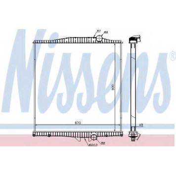 Радиатор охлаждения двигателя NISSENS 654620