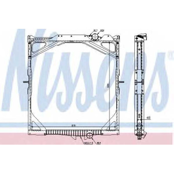 Радиатор охлаждения двигателя NISSENS 65462A