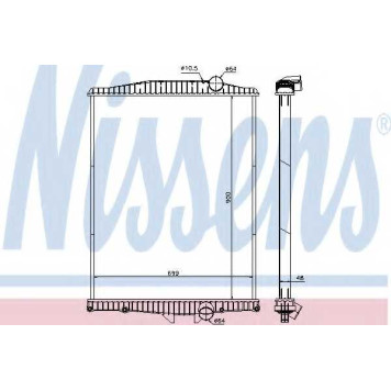 Радиатор охлаждения двигателя NISSENS 654630